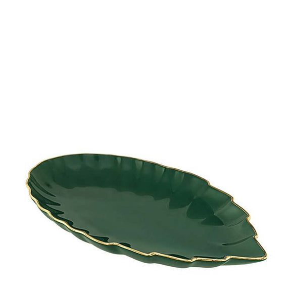porcel leaf shaped 25cm serving trays & stands 
