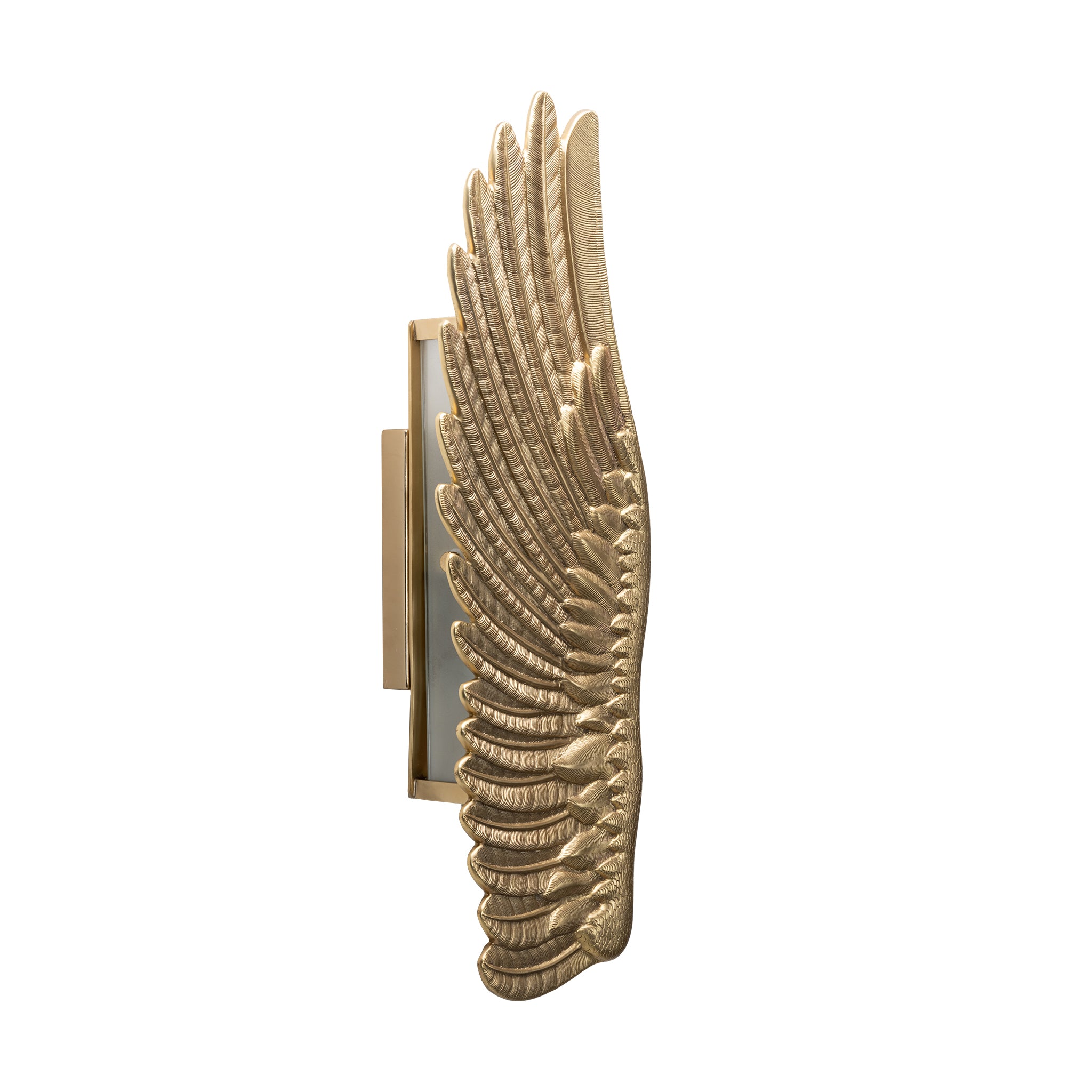 that's living feather brass left wall sconce wall sconce