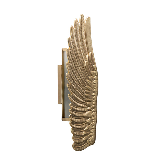 that's living feather brass left wall sconce wall sconce