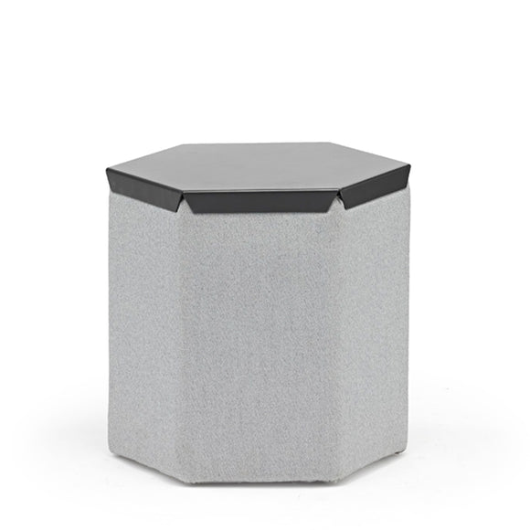 that's living outdoor hex stool with hex tray anthracite outdoor ottoman