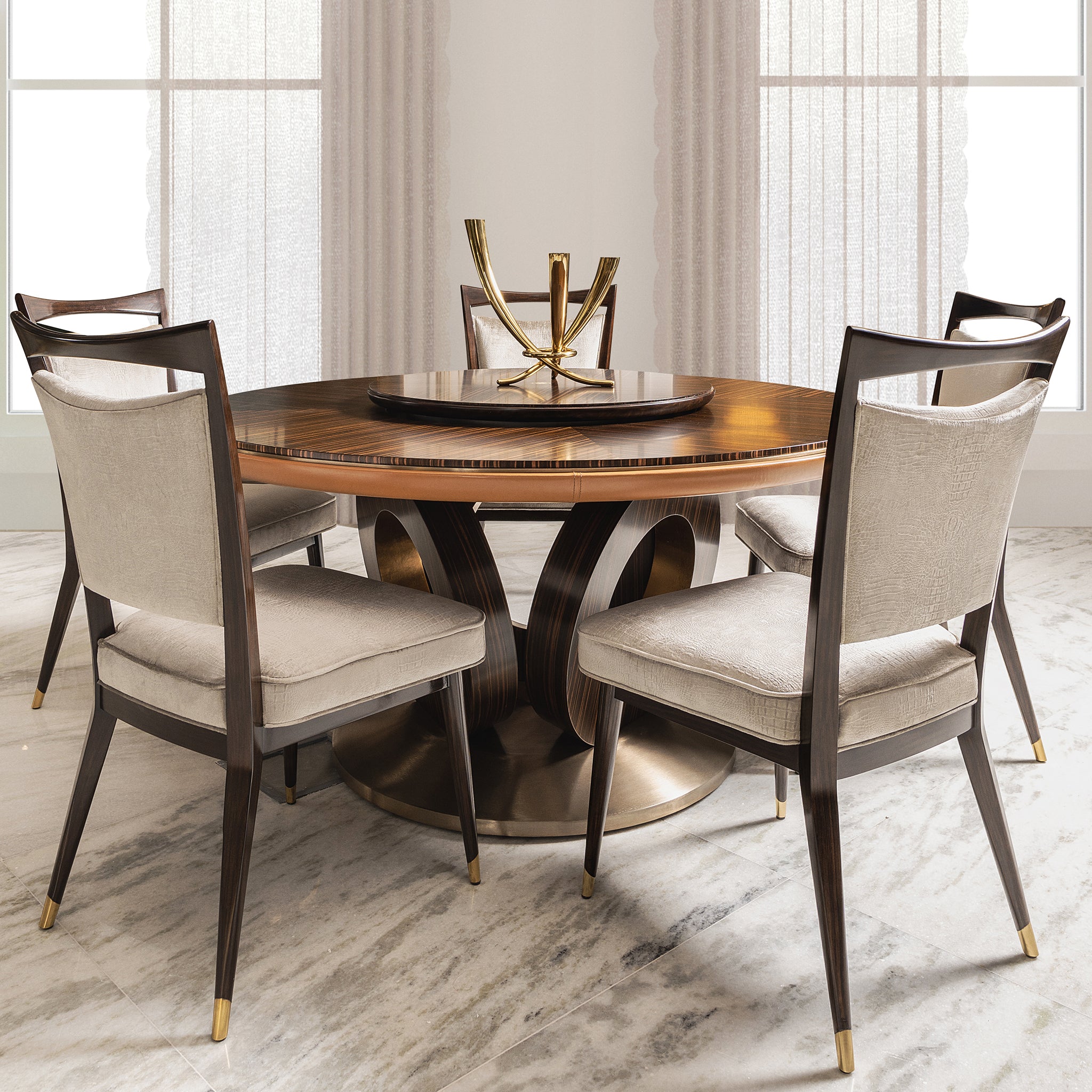 theodore alexander paradox round dining table dining tables