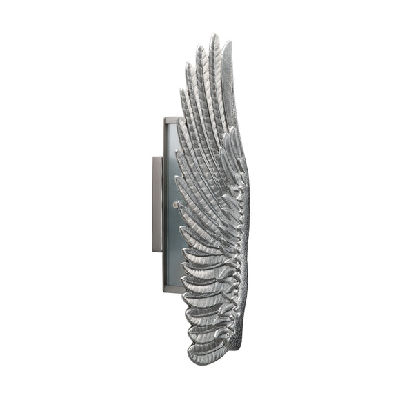 that's living feather  nickel left wall sconce wall sconce