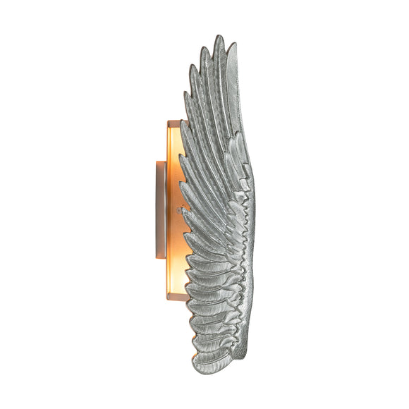 that's living feather  nickel left wall sconce wall sconce