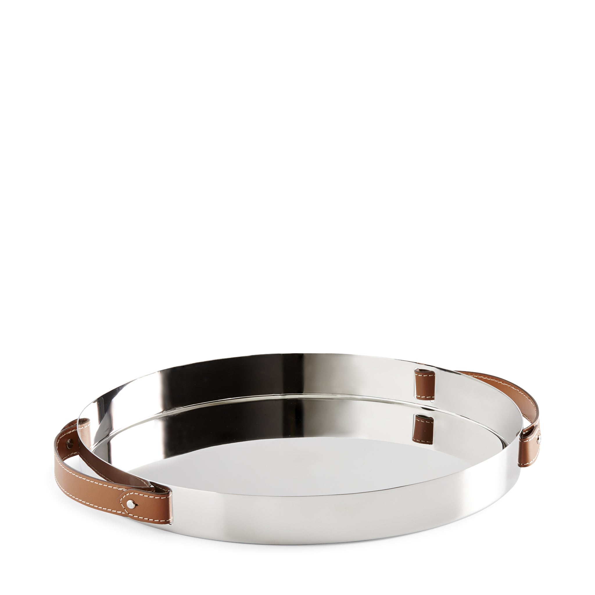 ralph lauren wyatt tray in stainless steel silver serving trays & stands