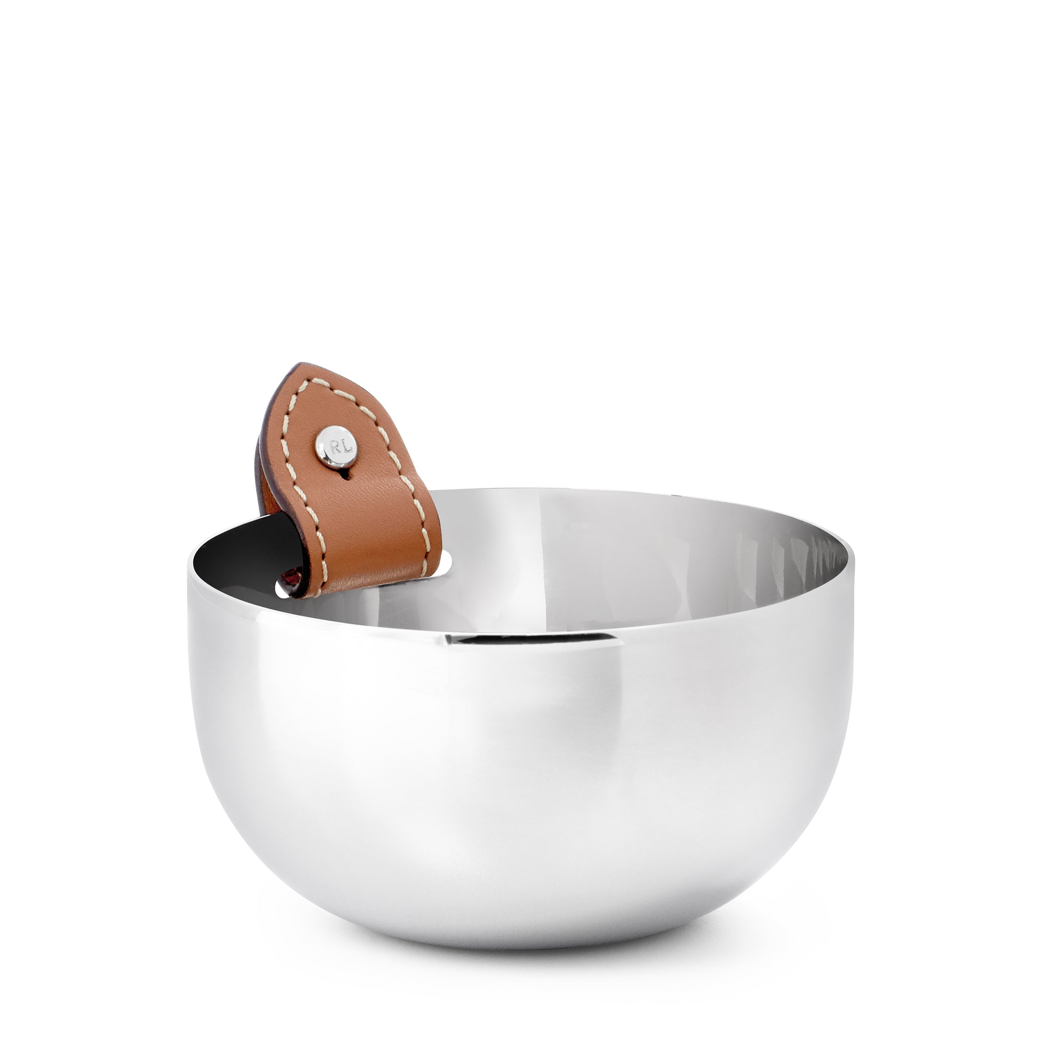 ralph lauren wyatt stainless steel bowl silver leather color bowls