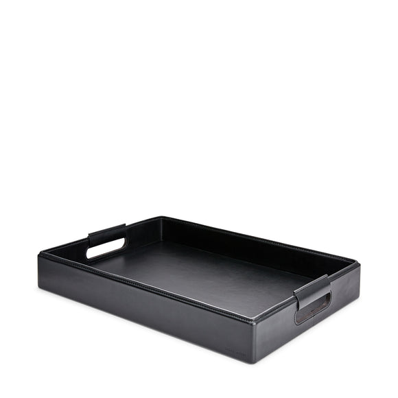 ralph lauren wyatt large tray black serving trays & stands 