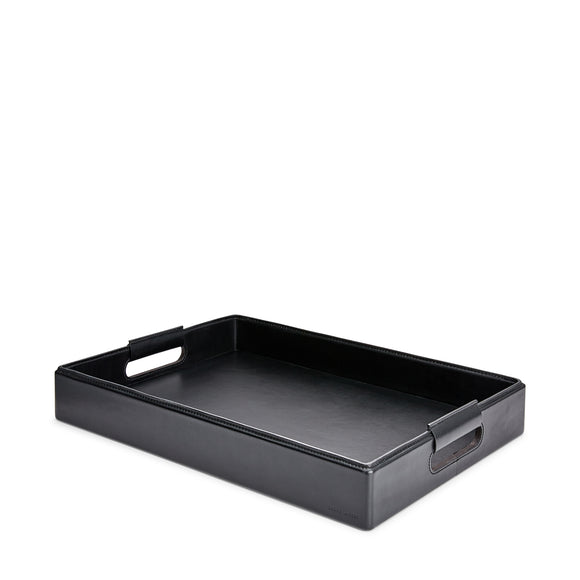 ralph lauren wyatt large tray black serving trays & stands