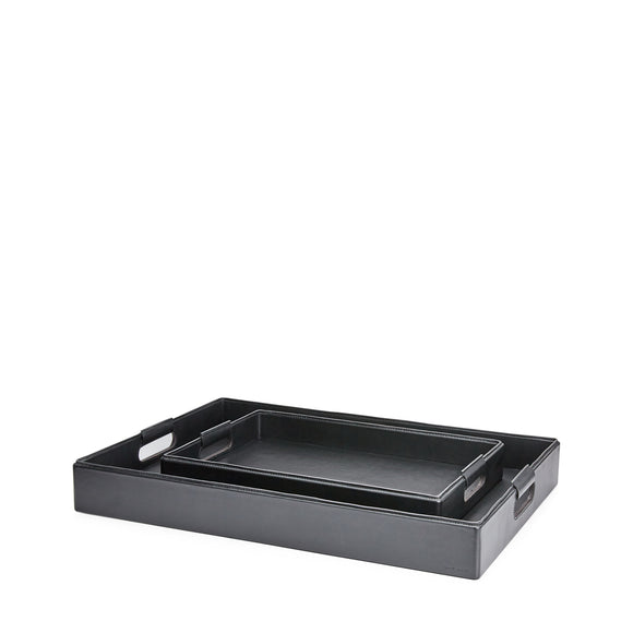ralph lauren wyatt small tray black serving trays & stands