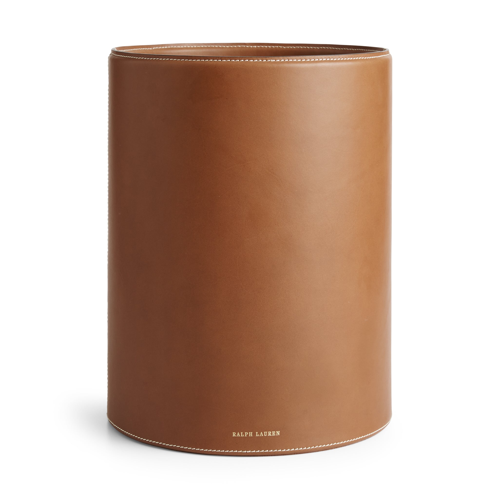 ralph lauren brennan waste bin saddle home accessories