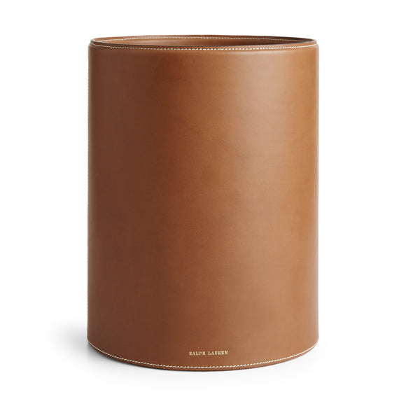 ralph lauren brennan waste bin saddle home accessories