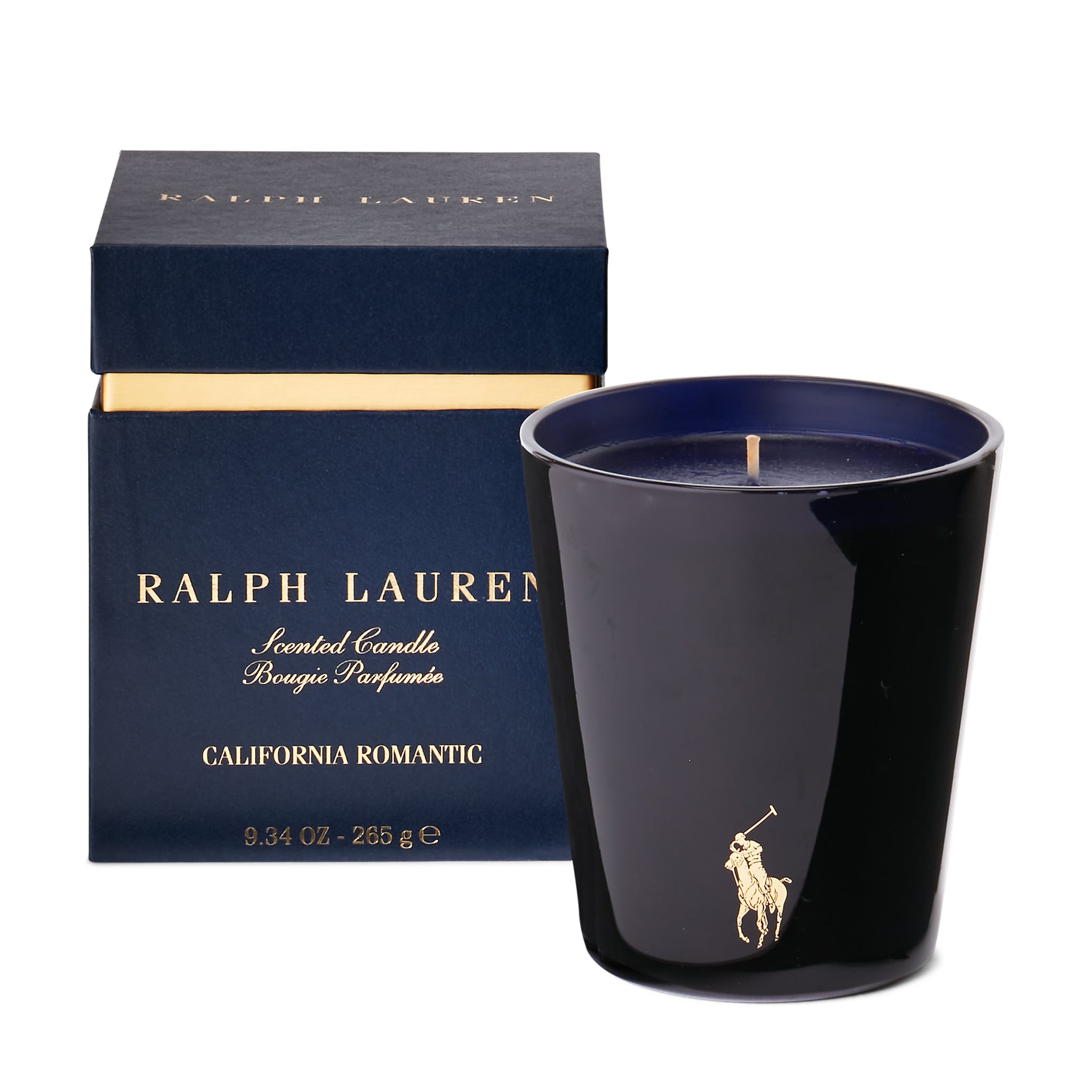 ralph lauren california romantic candle navy and gold scented candles