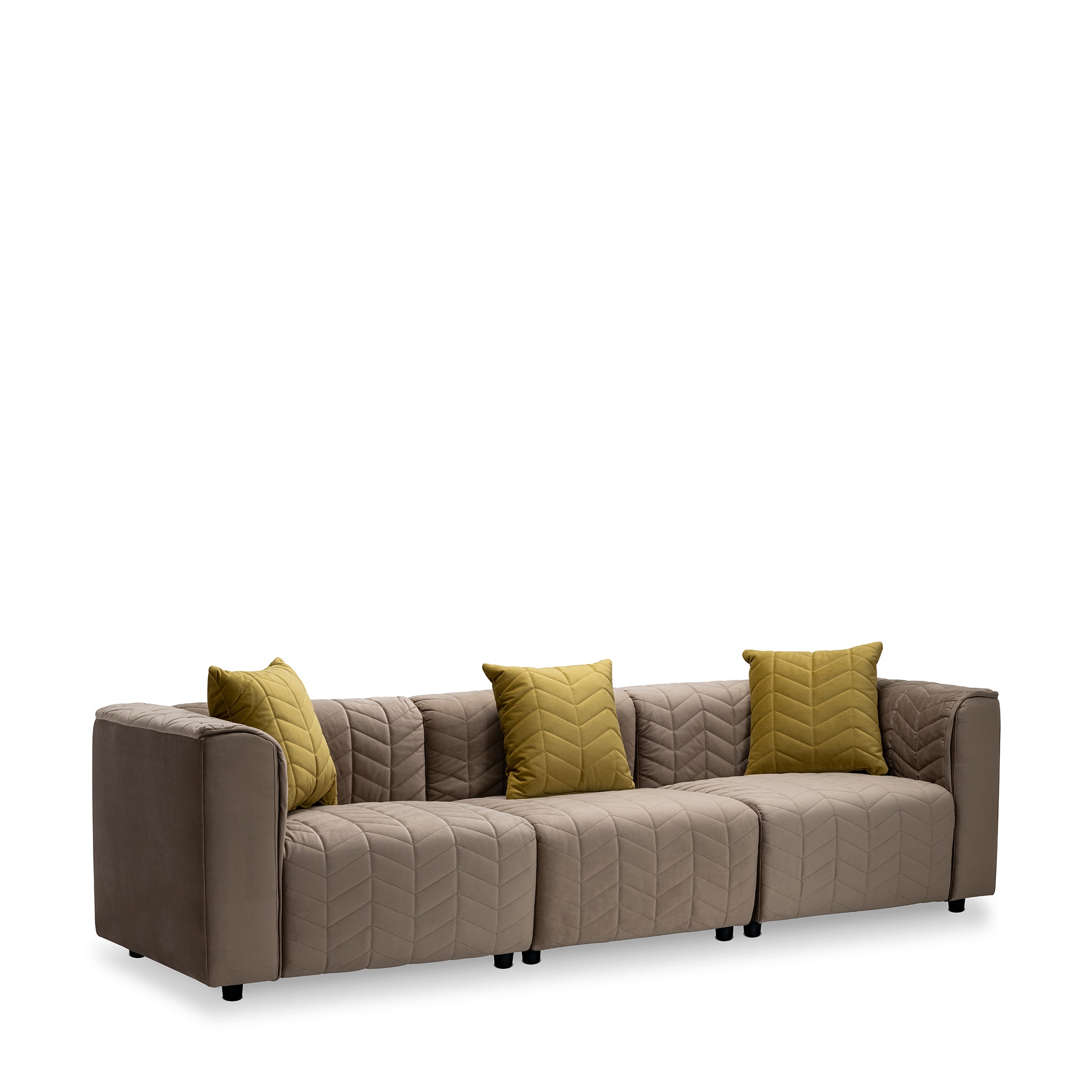 that's living langdon velvet 3 seater composition loveseats & sofas