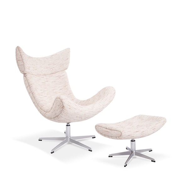 that's living xavier light chenille swivel chair & ottoman chairs