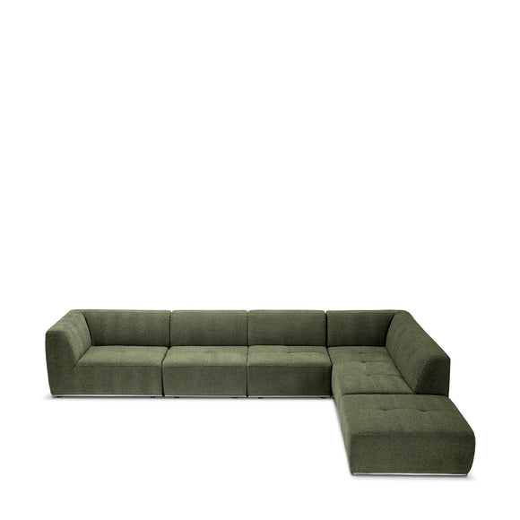 that's living new frontier moss right arm long lounge composition sectionals
