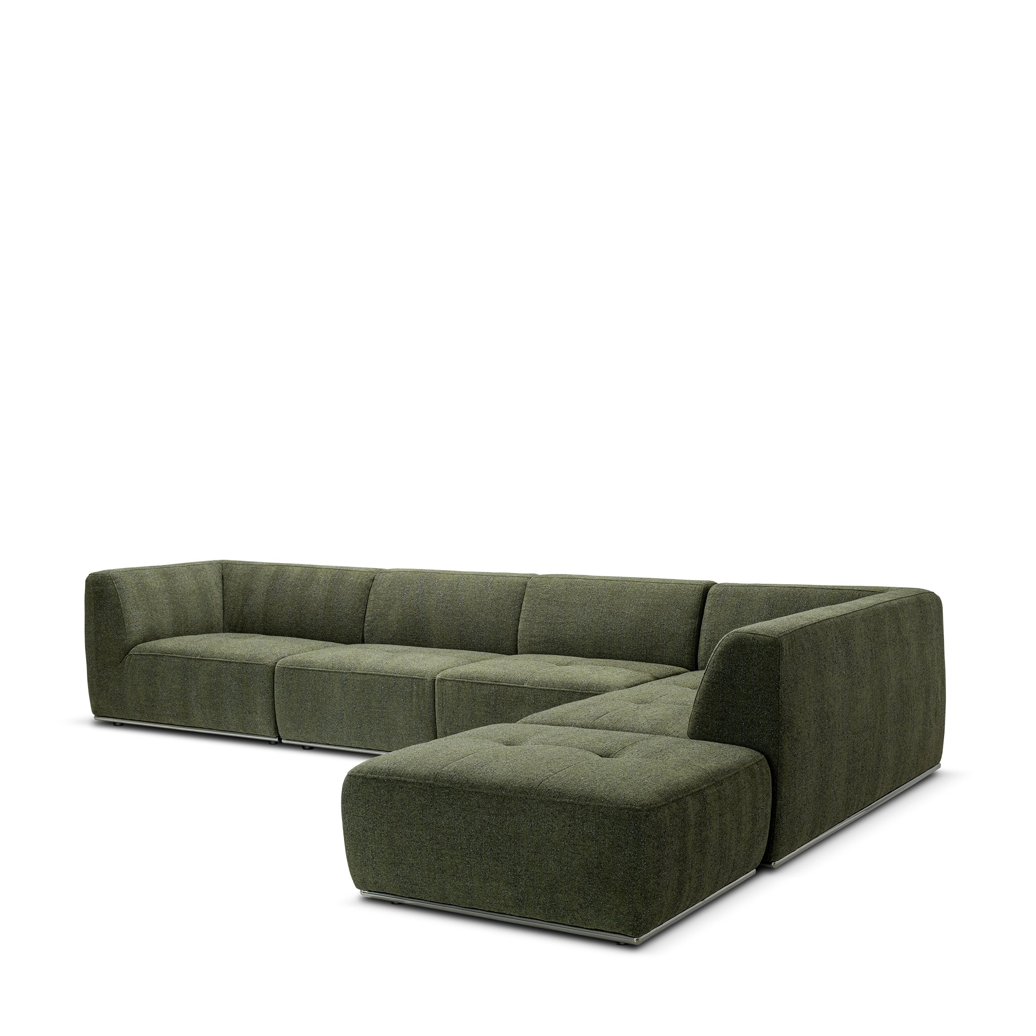 that's living new frontier moss right arm long lounge composition sectionals