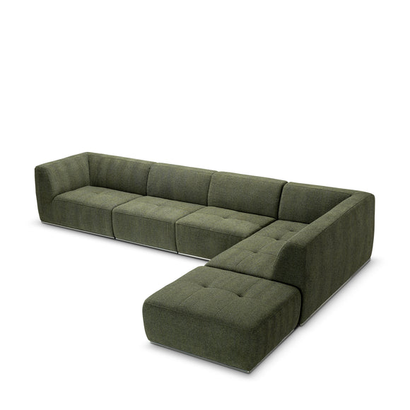 that's living new frontier moss right arm long lounge composition sectionals
