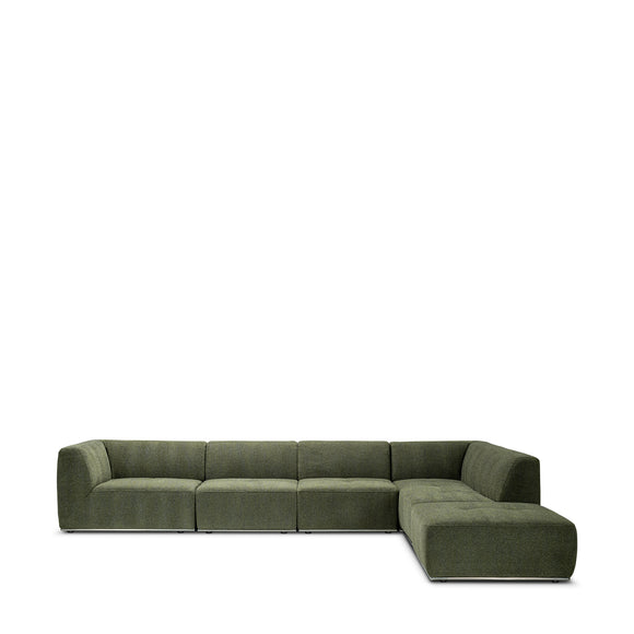 that's living new frontier moss right arm long lounge composition sectionals