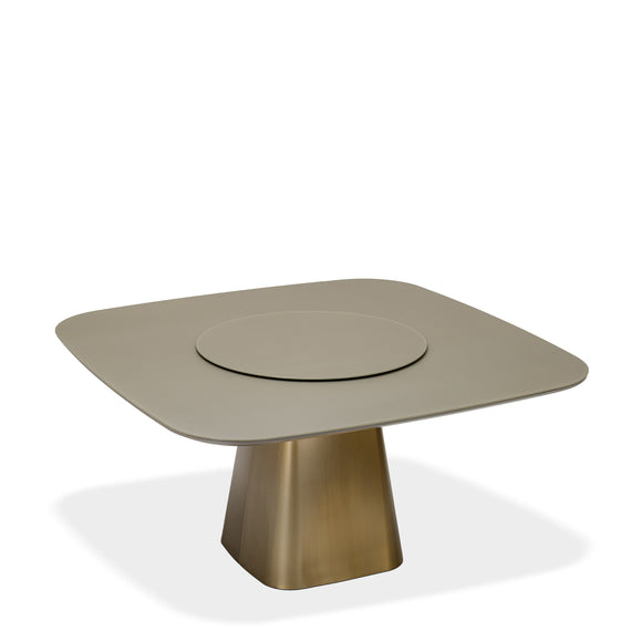 that's living kara brushed copper square dining table dining tables