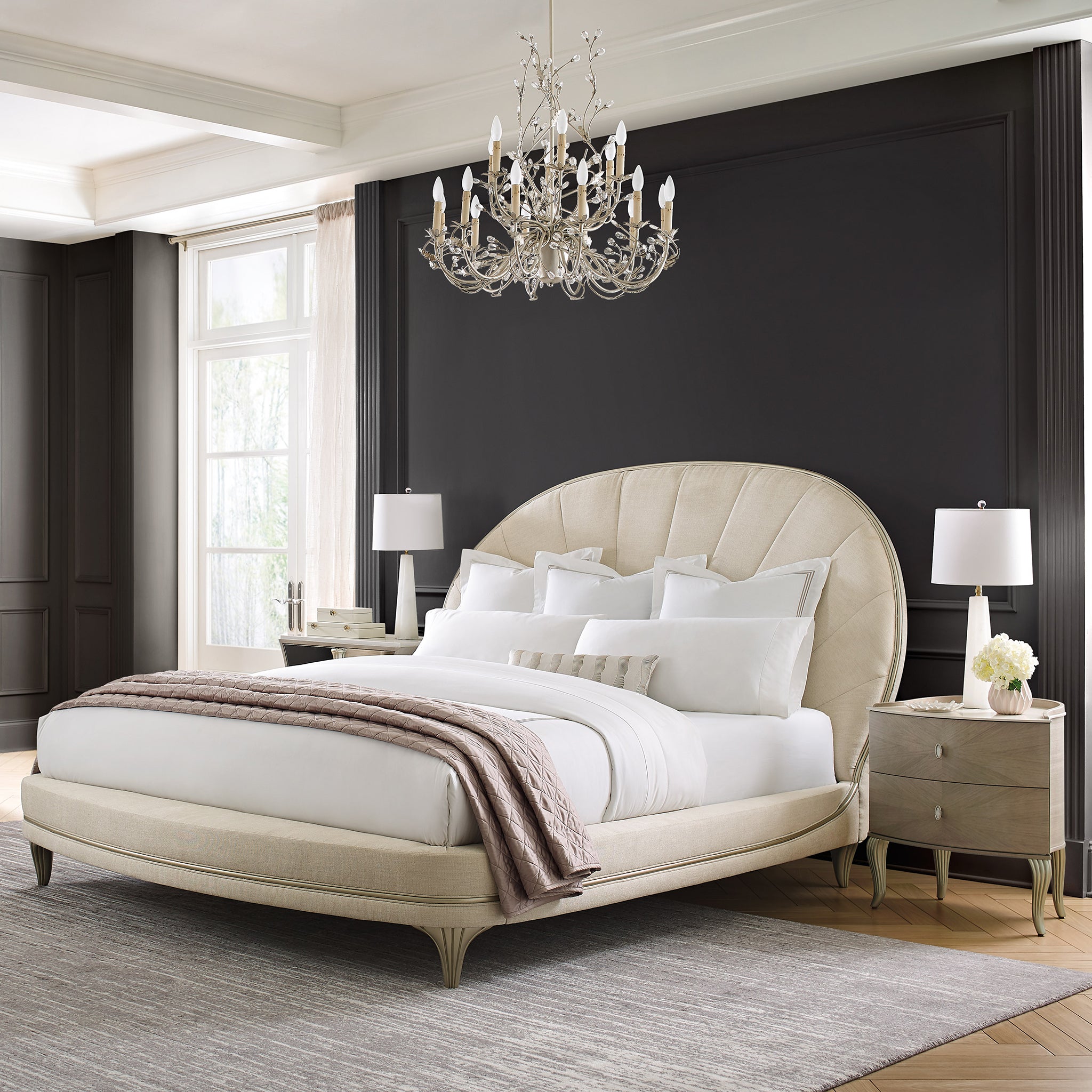 caracole upholstered bed king beds