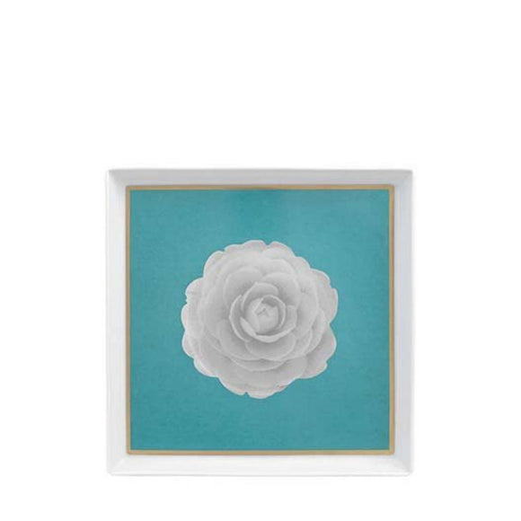 porcel camellia square tray 20cm serving trays & stands
