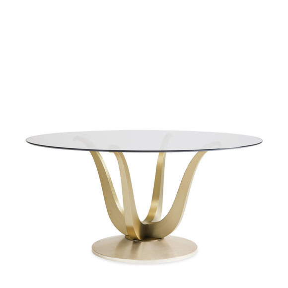 caracole rounding up  table base dining tables