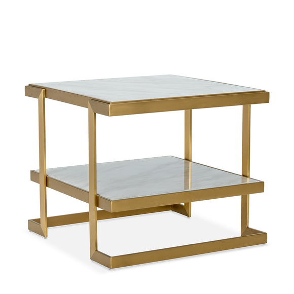 that's living barclay bianco brass end table end tables