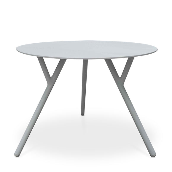 that's living outdoor alum tree side table greige outdoor side tables