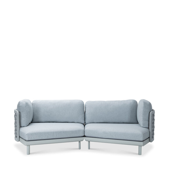 that's living outdoor club 2-pc round corner sofa outdoor sofas & sectionals