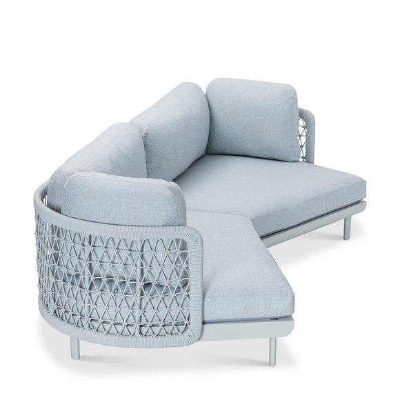 that's living outdoor club 2-pc round corner sofa outdoor sofas & sectionals