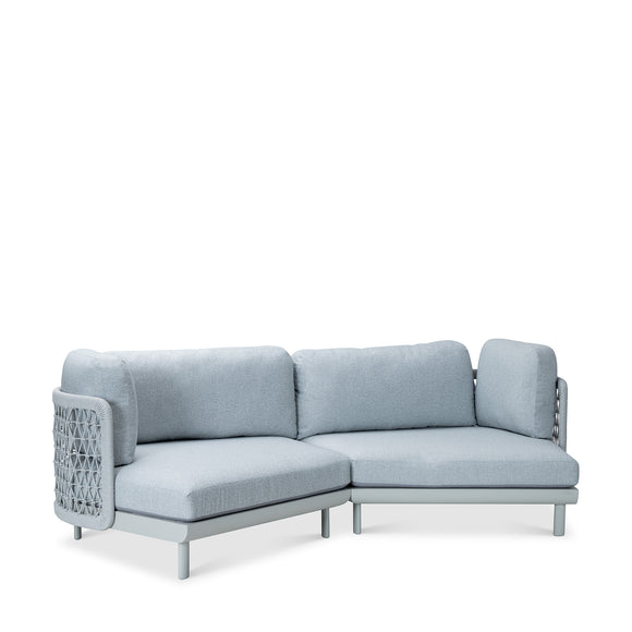 that's living outdoor club 2-pc round corner sofa outdoor sofas & sectionals