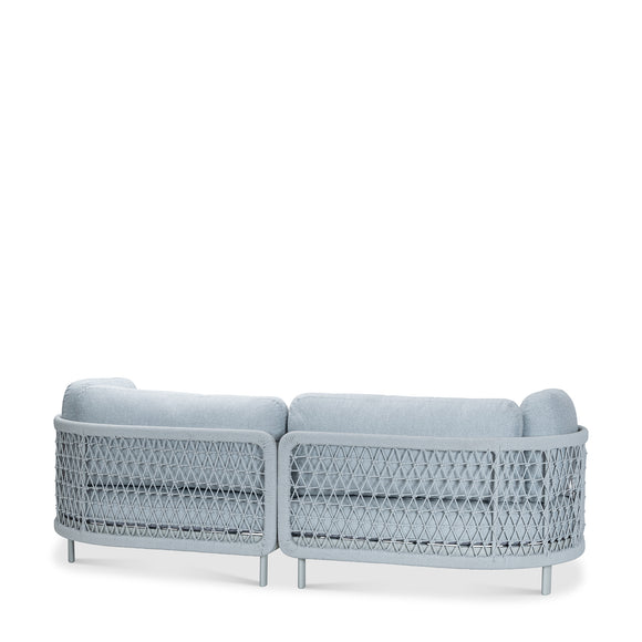 that's living outdoor club 2-pc round corner sofa outdoor sofas & sectionals