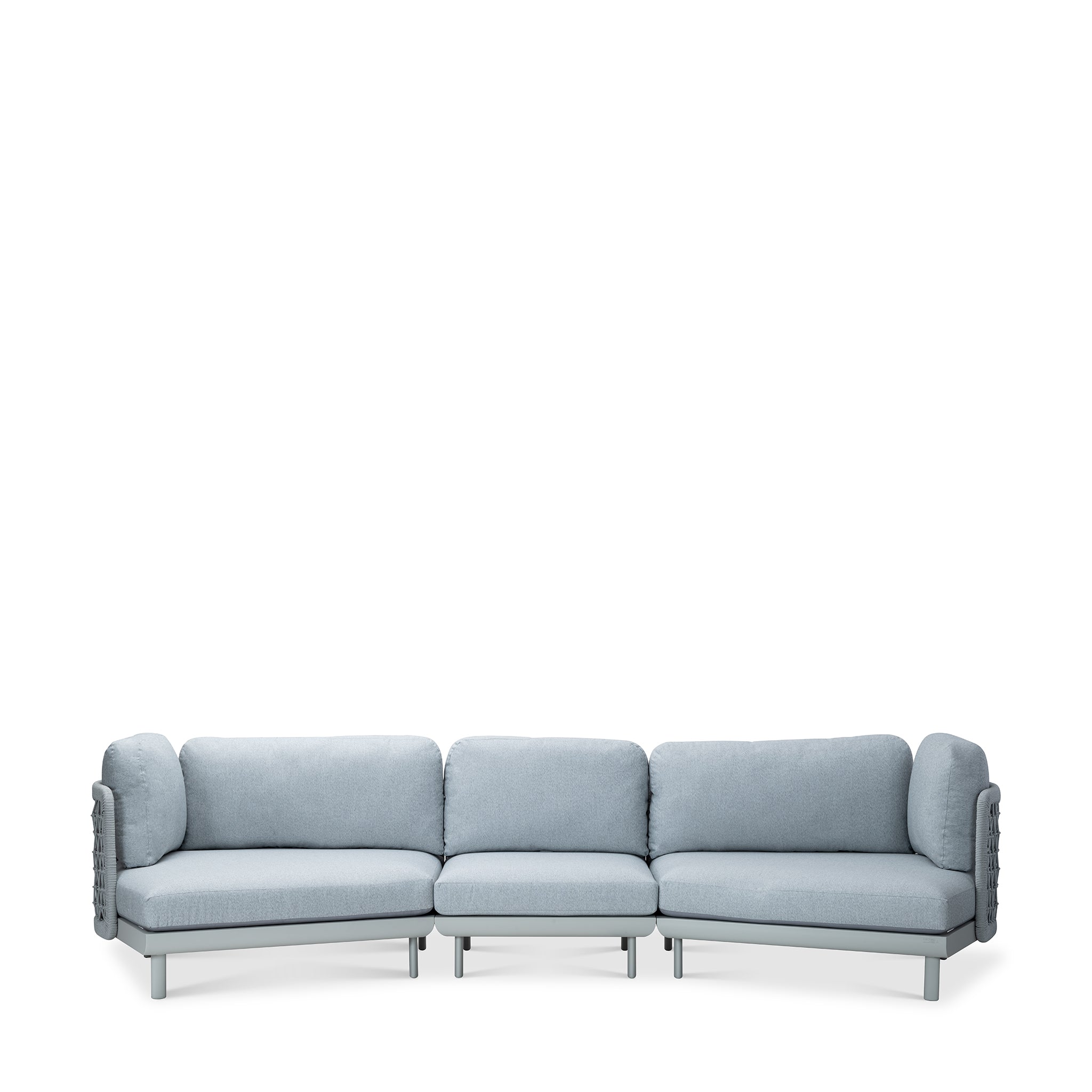 that's living outdoor club 3-pc round corner sofa outdoor sofas & sectionals