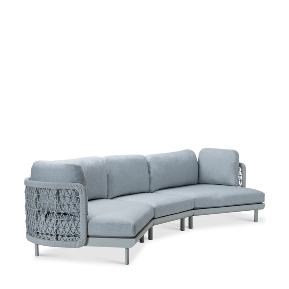 that's living outdoor club 3-pc round corner sofa outdoor sofas & sectionals