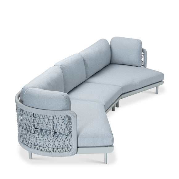 that's living outdoor club 3-pc round corner sofa outdoor sofas & sectionals