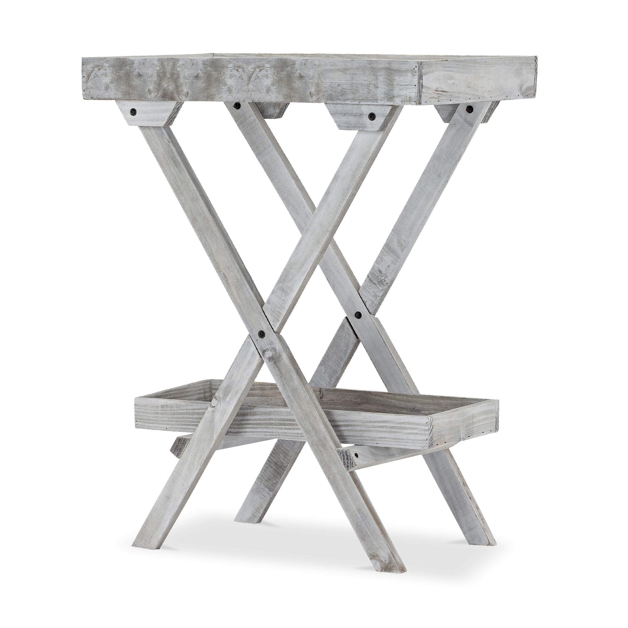that's living outdoor double-deck wooden garden-vintage balcony shelving outdoor decor and accessories