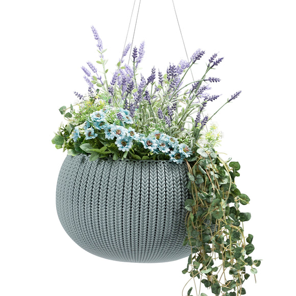 that's living outdoor cozy m with hanging cha-foggry-std curve planters 