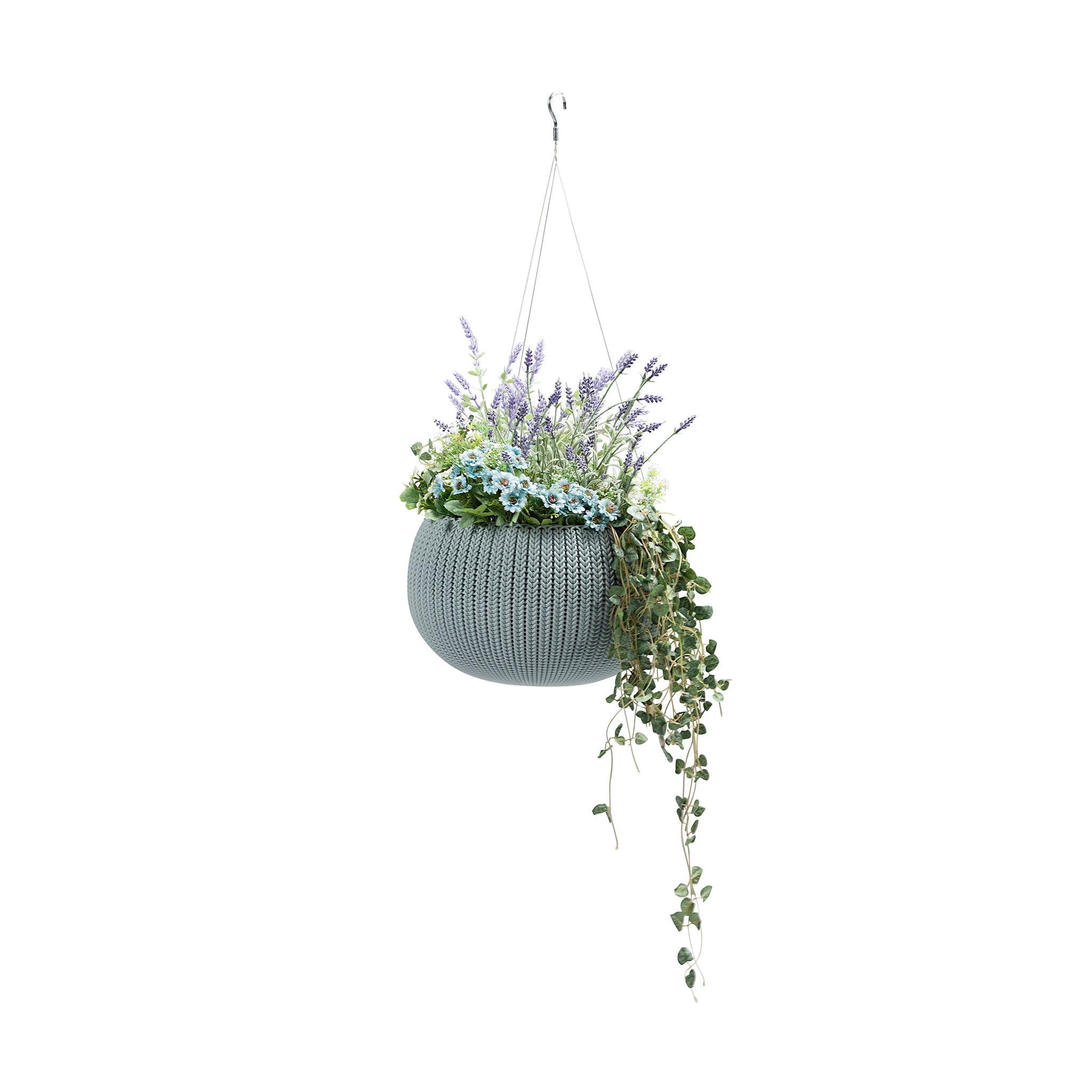 that's living outdoor cozy m with hanging cha-foggry-std curve planters