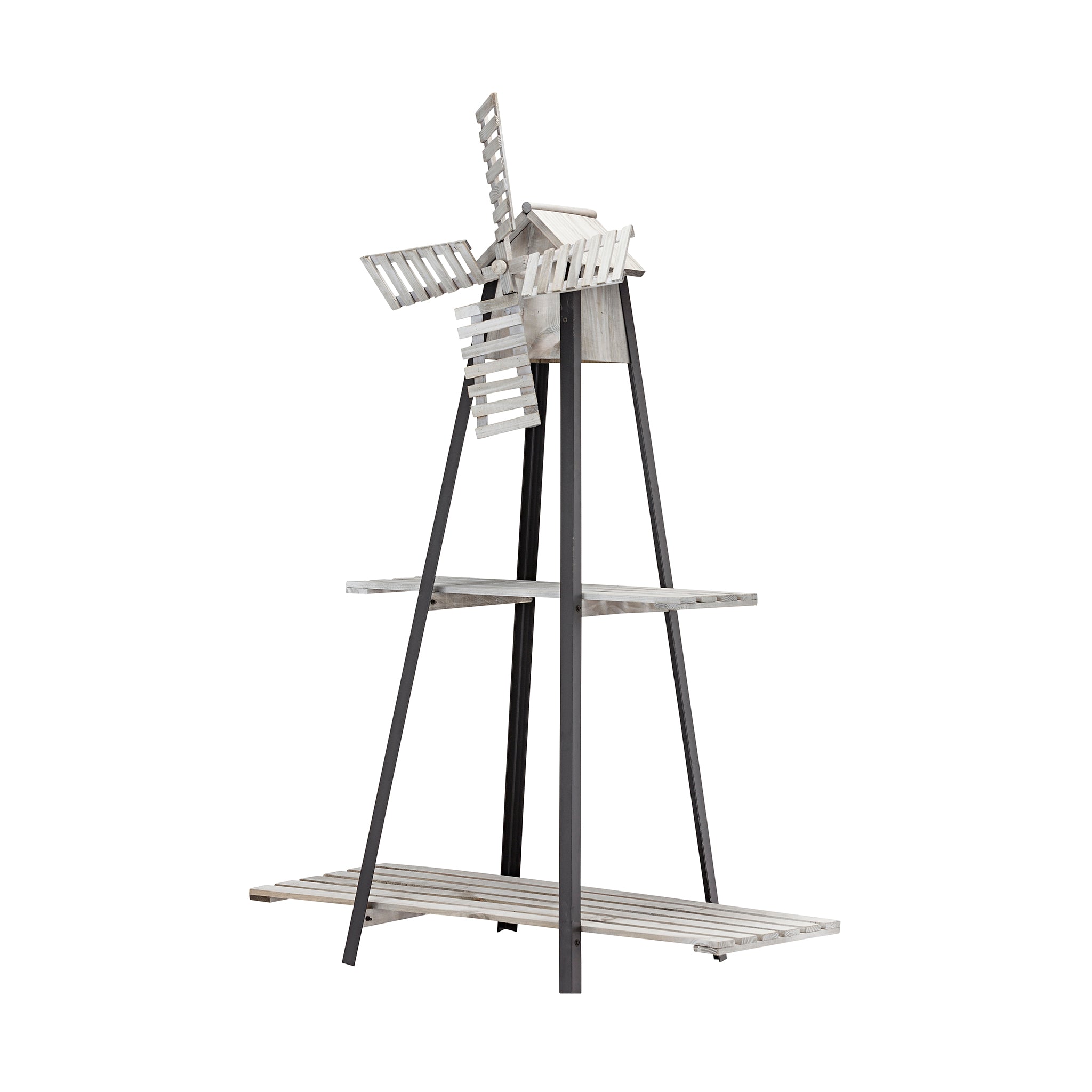 that's living outdoor wood pastoral vintage windmill shelving outdoor decor and accessories