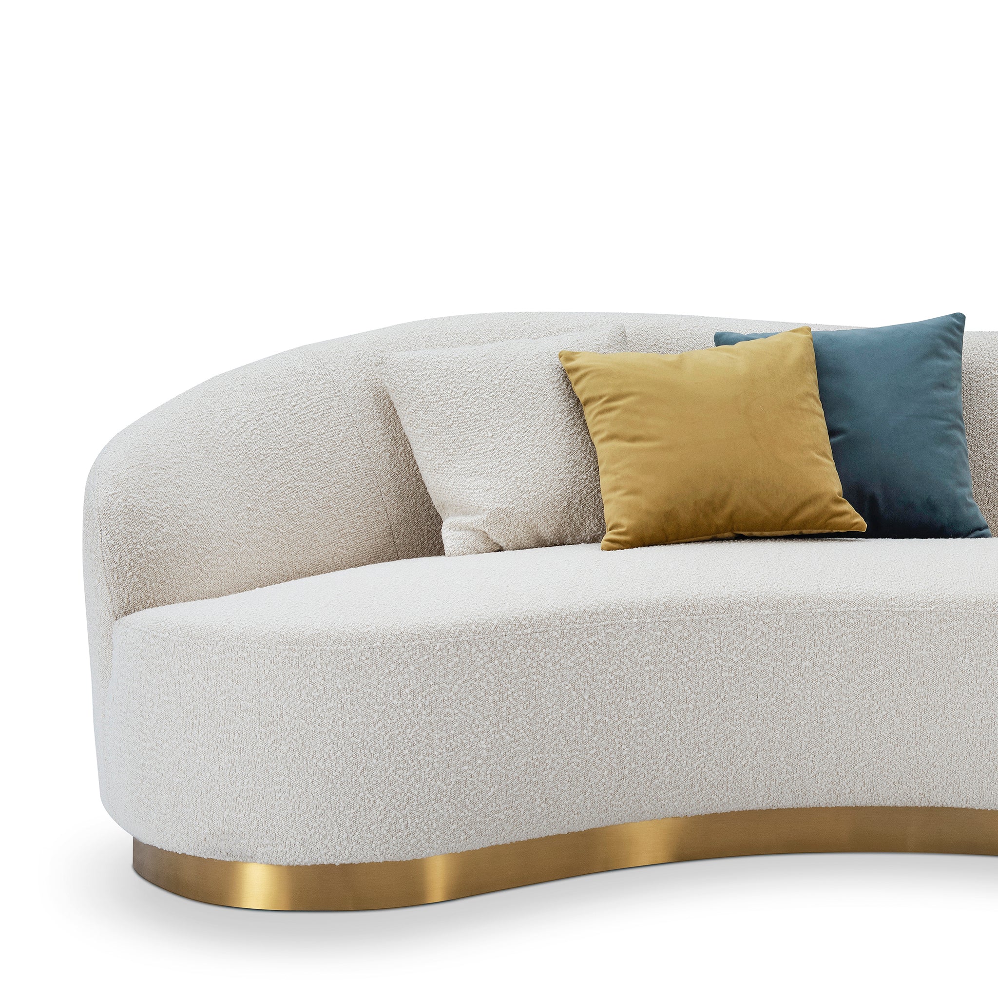 that's living kong beige boucle sofa loveseats & sofas