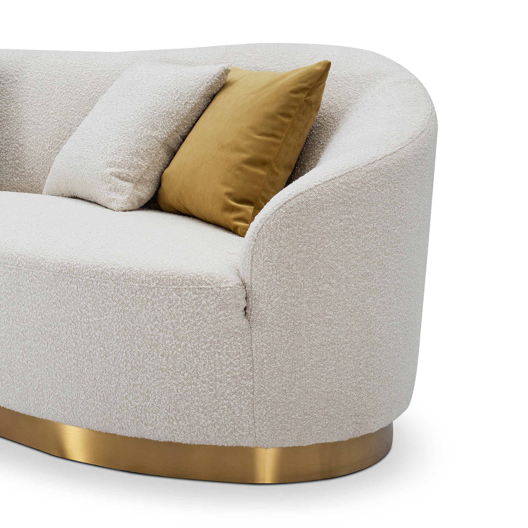 that's living kong beige boucle sofa loveseats & sofas