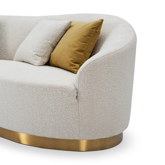 that's living kong beige boucle sofa loveseats & sofas