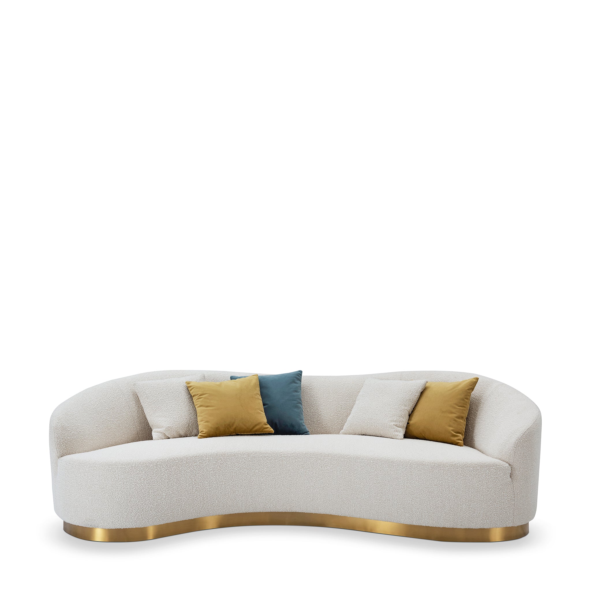 that's living kong beige boucle sofa loveseats & sofas