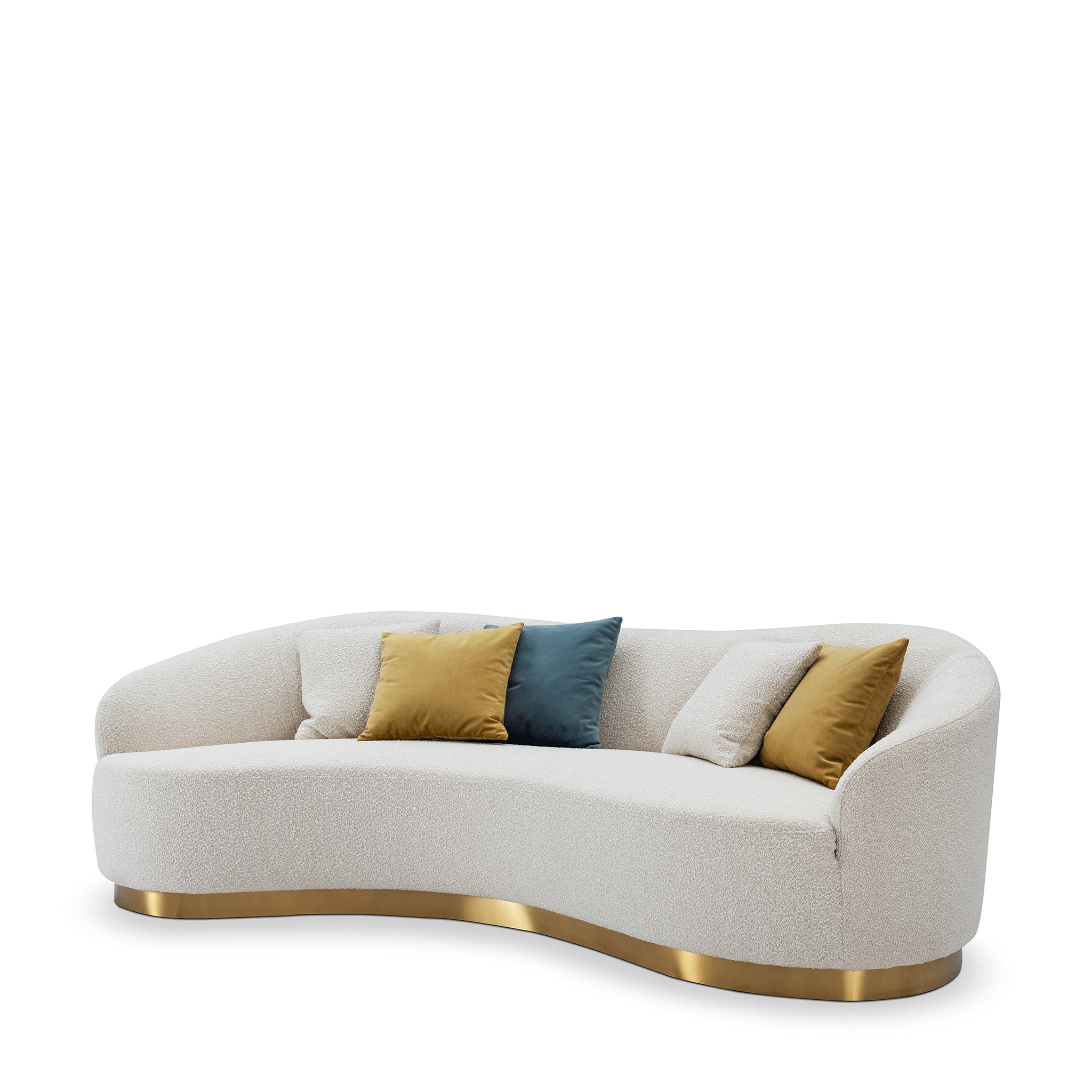 that's living kong beige boucle sofa loveseats & sofas