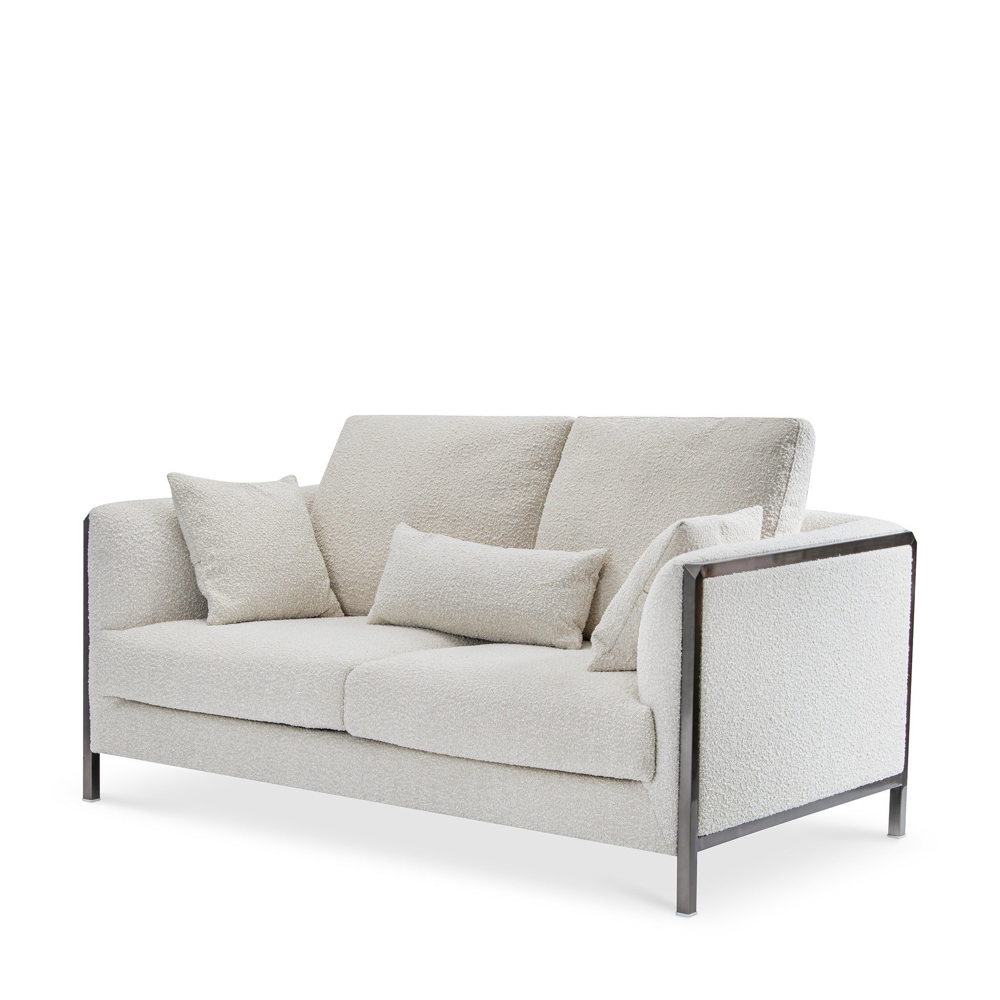 that's living tristan beige boucle loveseat loveseats & sofas