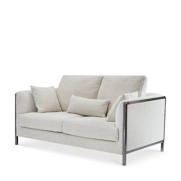 that's living tristan beige boucle loveseat loveseats & sofas