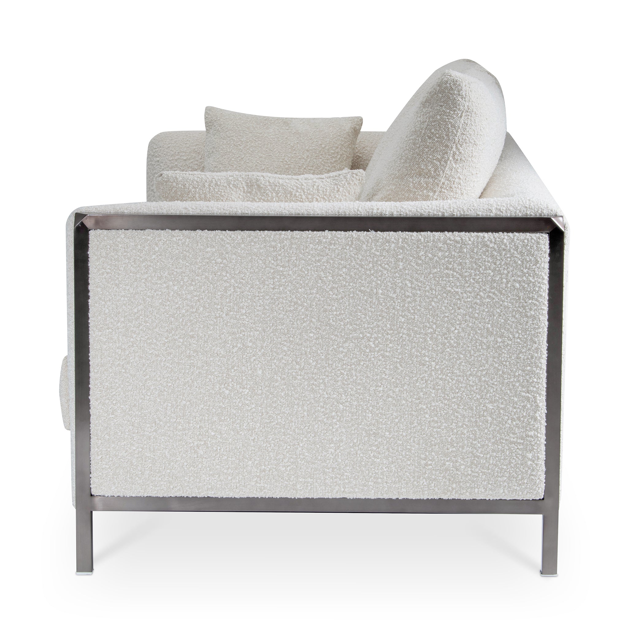 that's living tristan beige boucle loveseat loveseats & sofas