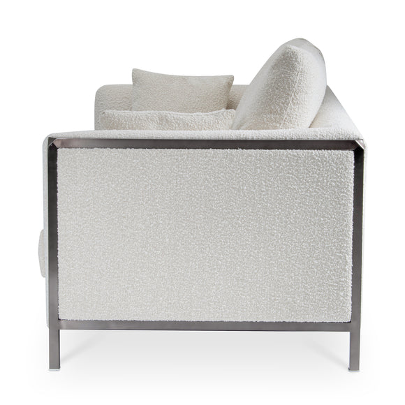 that's living tristan beige boucle loveseat loveseats & sofas