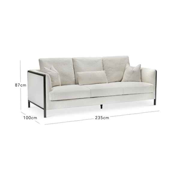 that's living tristan beige boucle 3-seater sofa loveseats & sofas