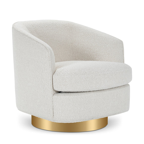that's living kong beige boucle swivel chair chairs