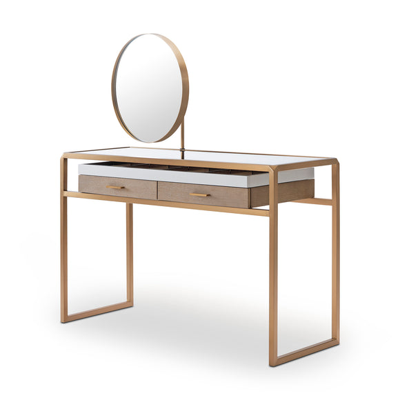 that's living minerva greige oak vanity desk vanity desks